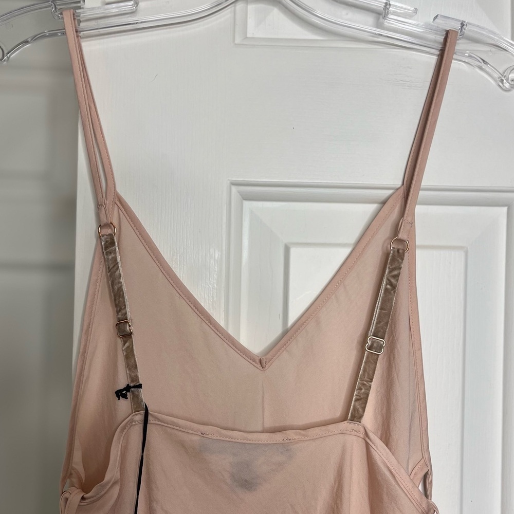 NWT Midnight Bakery Satin Bias Cut Chemise Slip Dress S Rose - Picture 6 of 12
